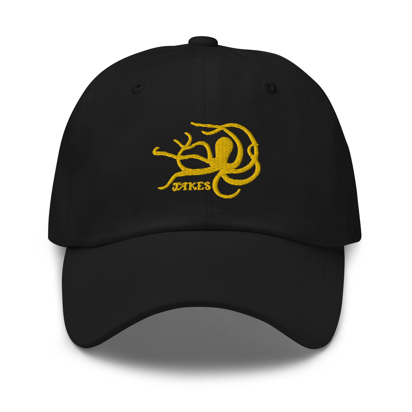 Jakes Yellow Gold Octopus Logo Baseball Cap