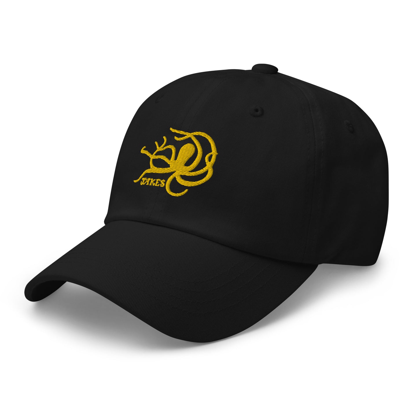 Jakes Yellow Gold Octopus Logo Baseball Cap