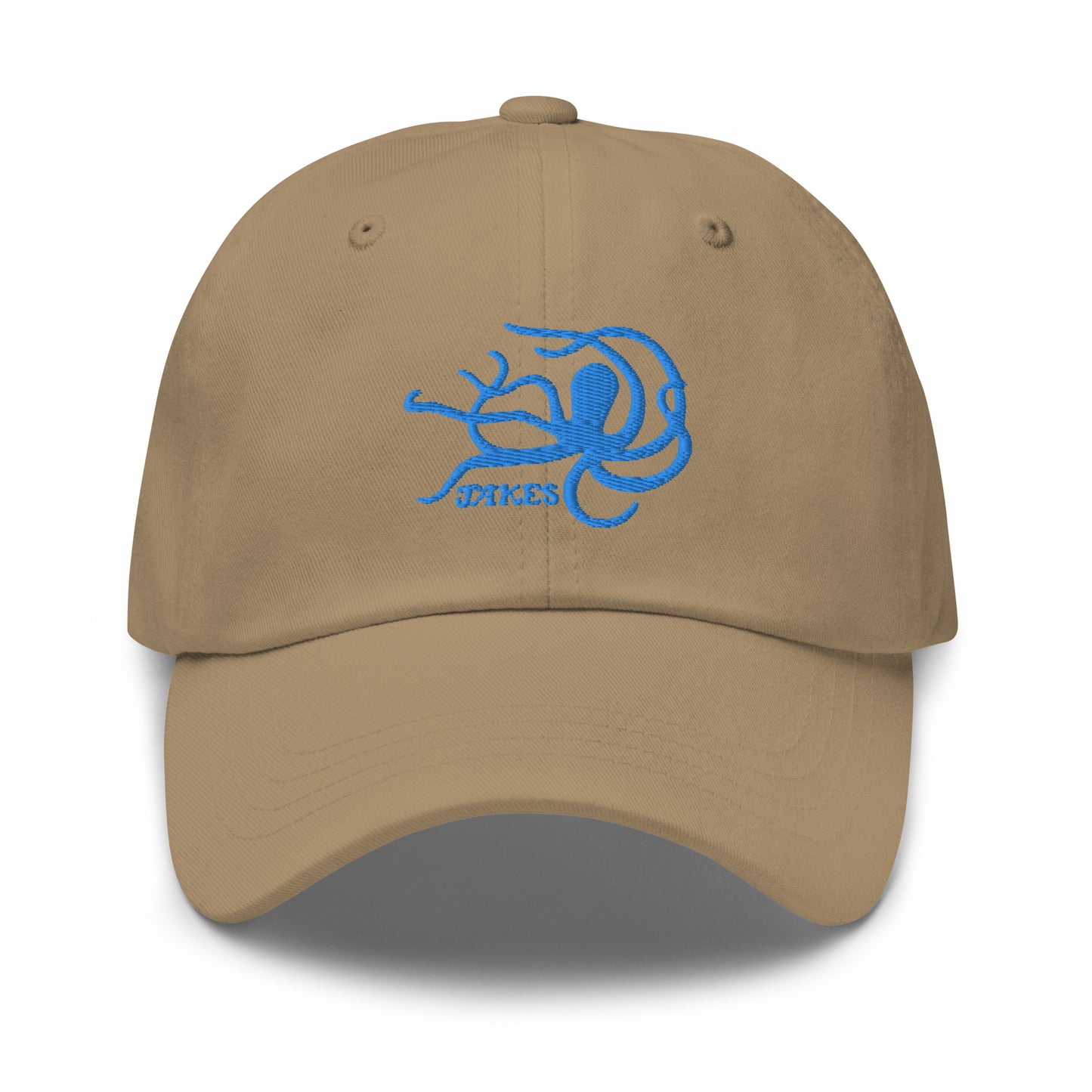 Jakes Aqua / Blue Teal Octopus Logo Baseball Cap