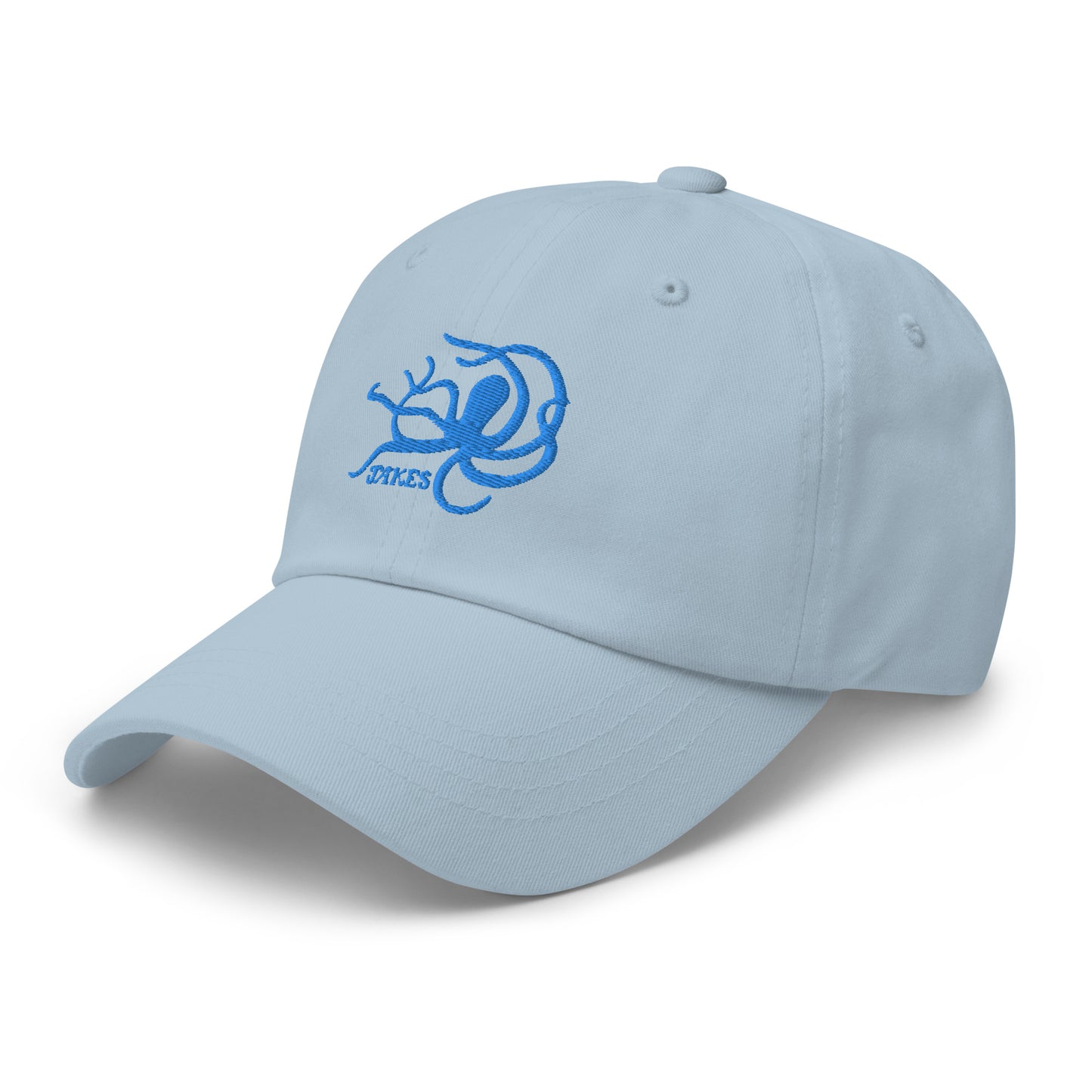 Jakes Aqua / Blue Teal Octopus Logo Baseball Cap