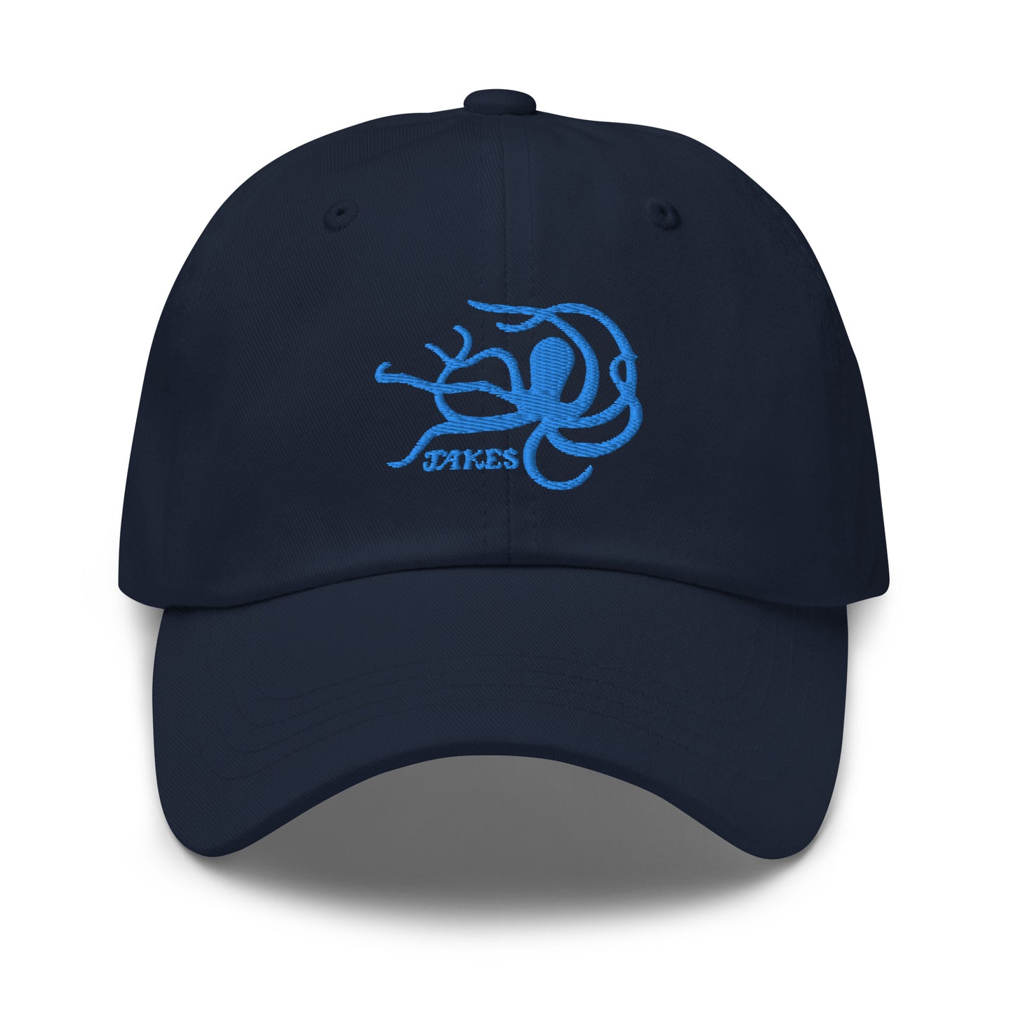 Jakes Aqua / Blue Teal Octopus Logo Baseball Cap