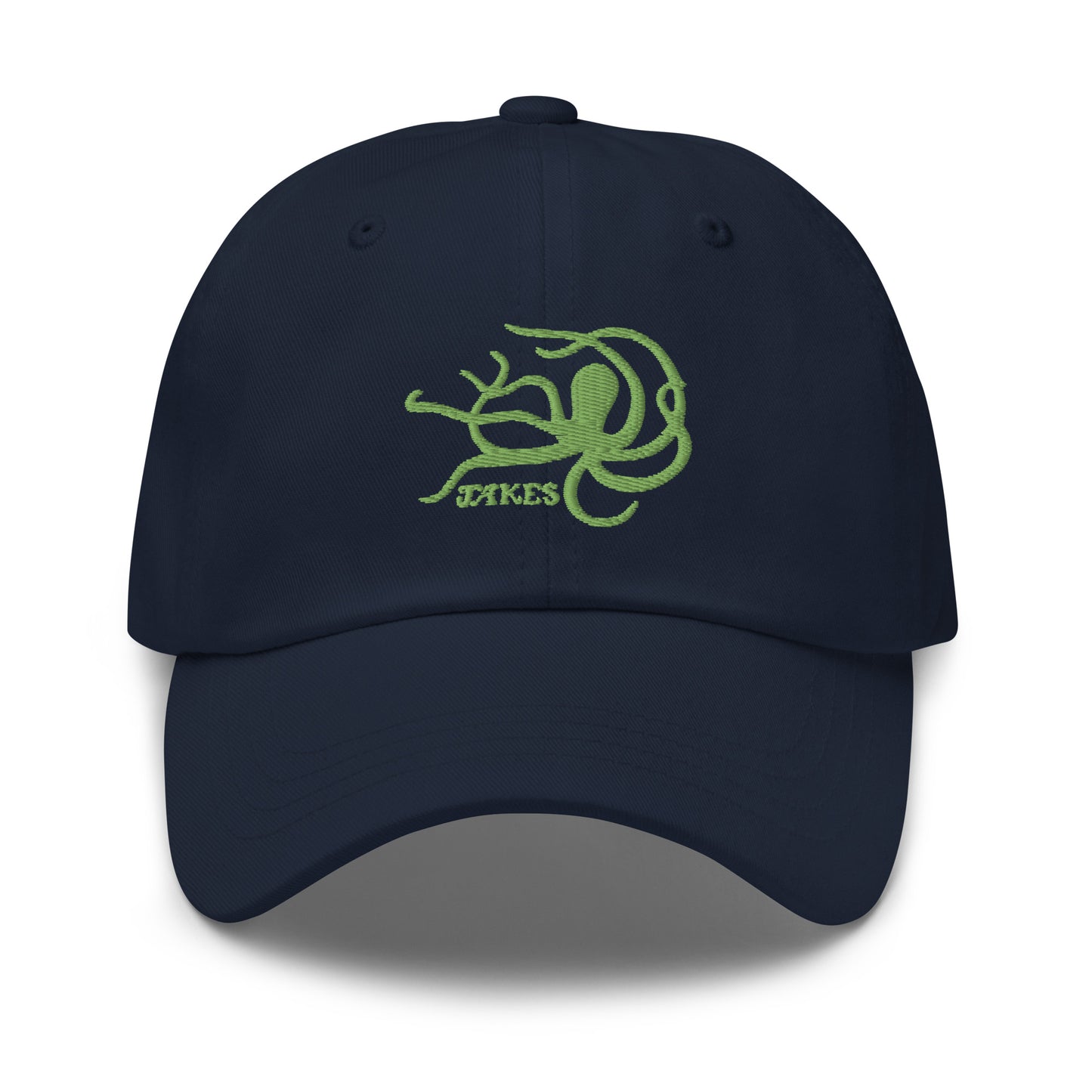 Jakes Kiwi Green Octopus Logo Baseball Cap