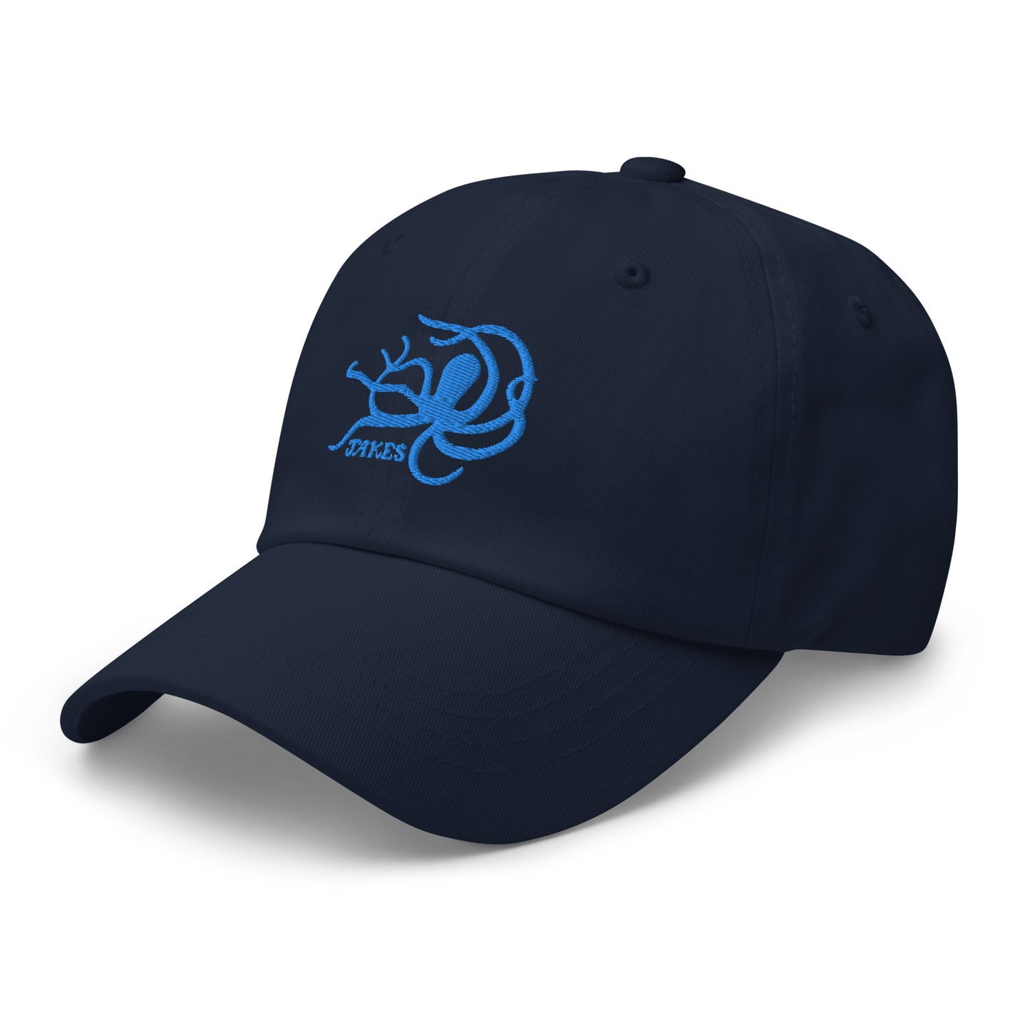 Jakes Aqua / Blue Teal Octopus Logo Baseball Cap