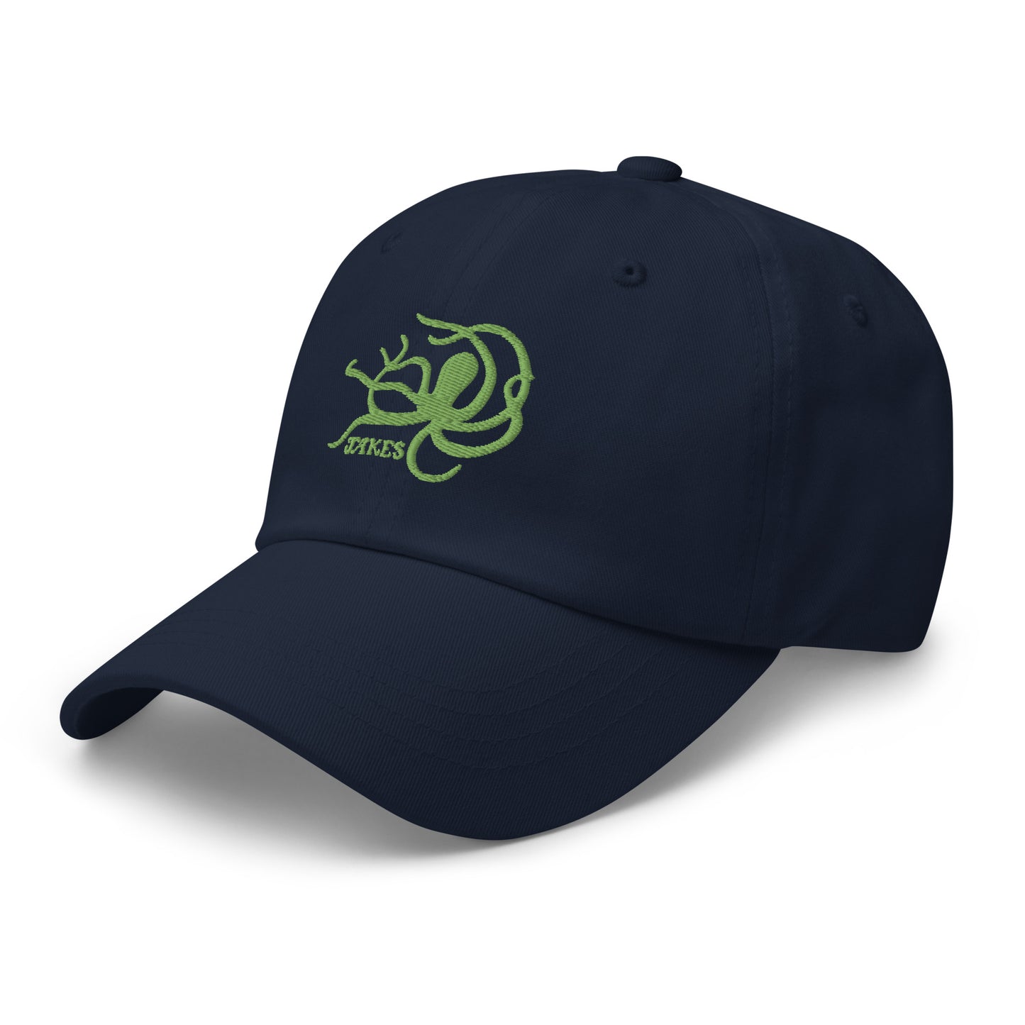 Jakes Kiwi Green Octopus Logo Baseball Cap