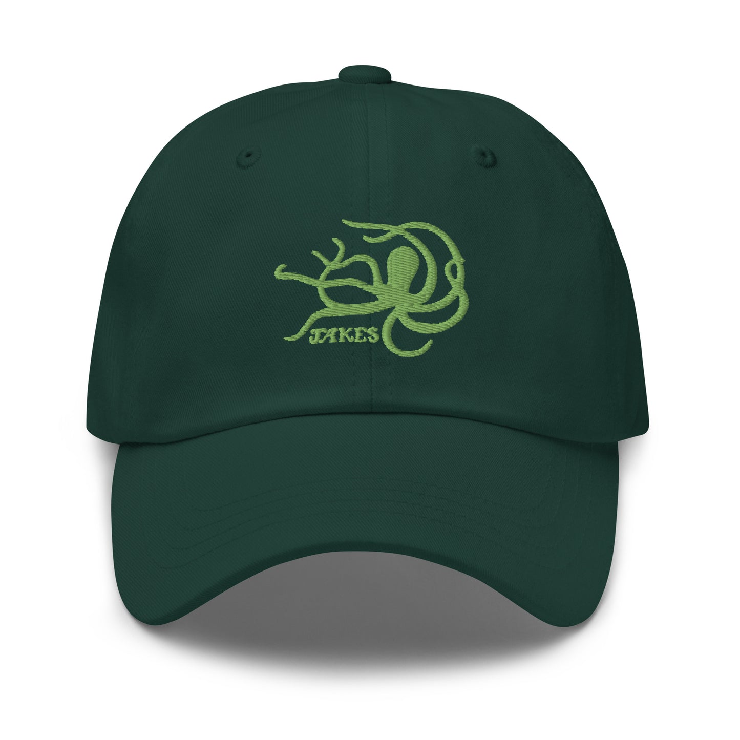 Jakes Kiwi Green Octopus Logo Baseball Cap