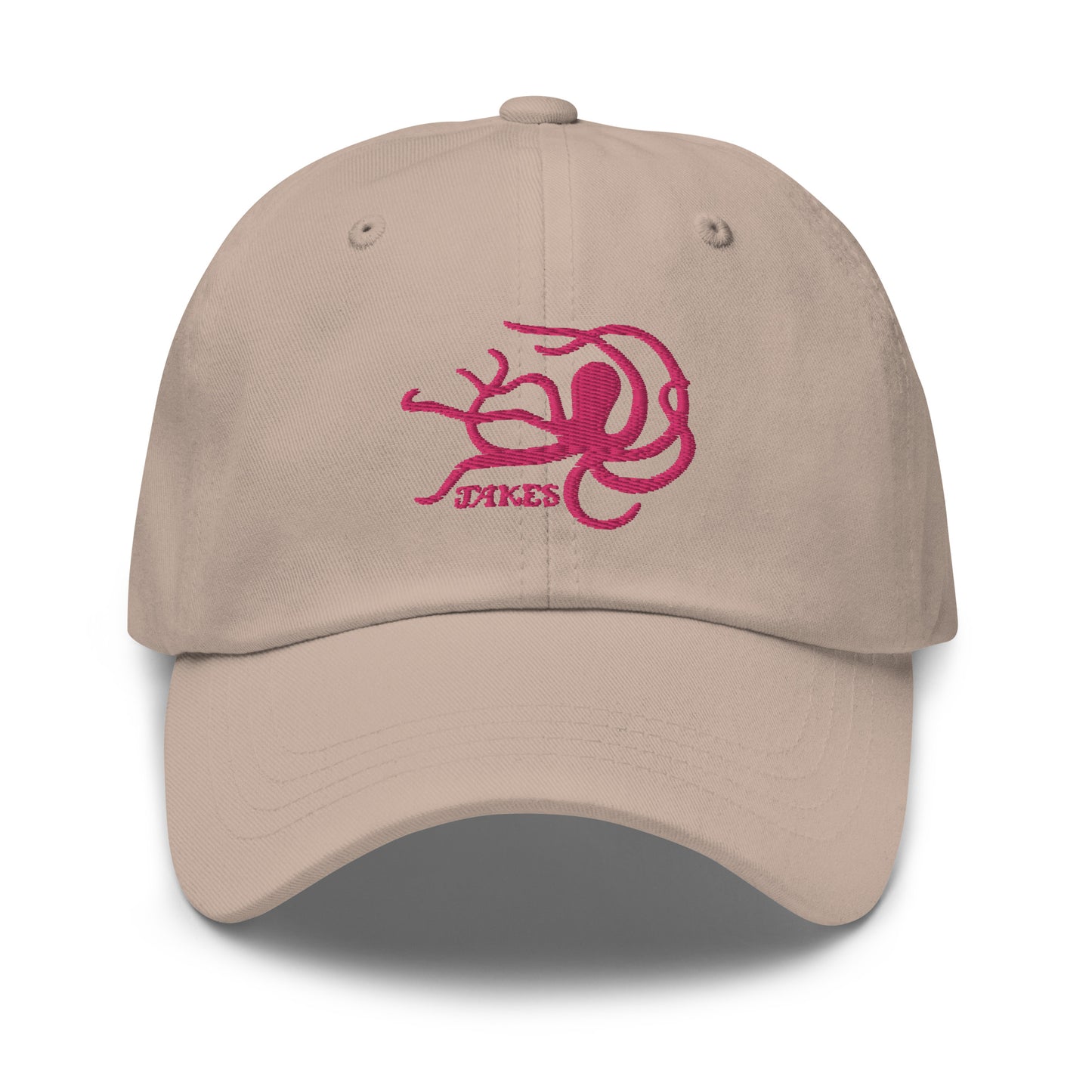Jakes Pink Octopus Logo Baseball Cap
