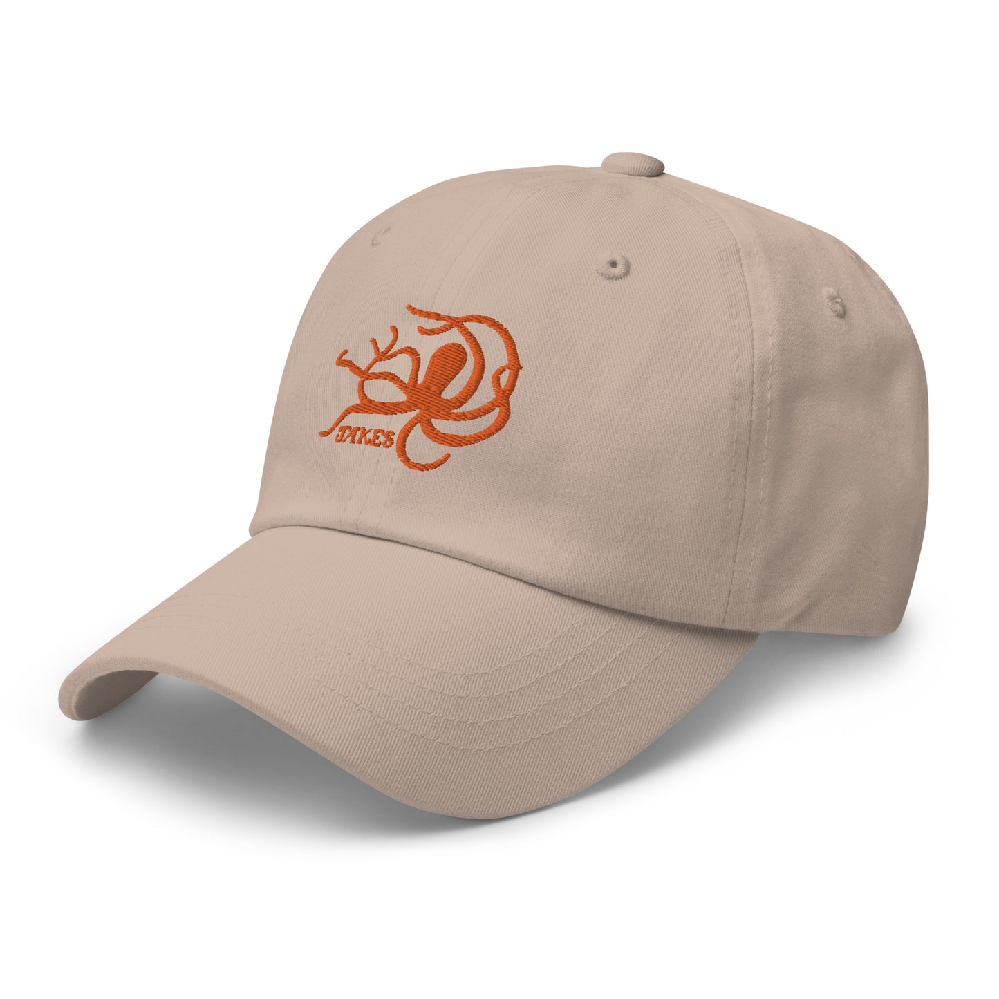 Jakes Orange Octopus Logo Baseball Cap