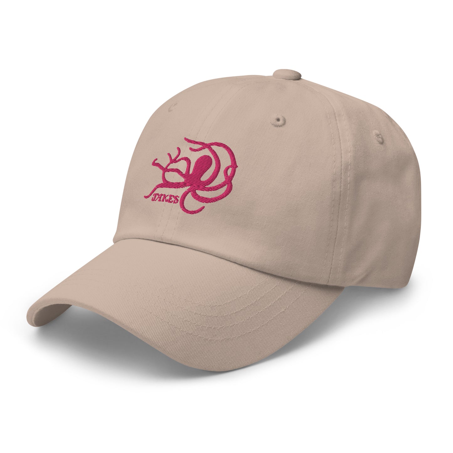 Jakes Pink Octopus Logo Baseball Cap