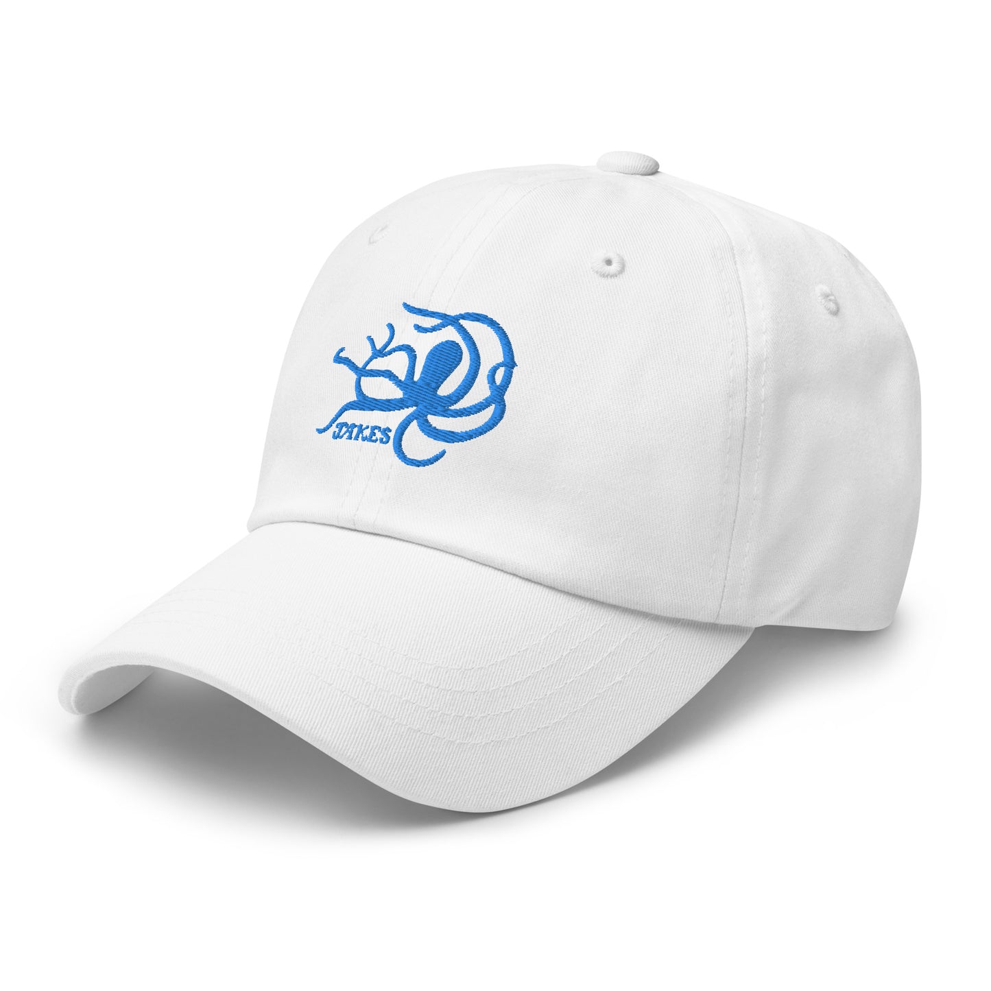 Jakes Aqua / Blue Teal Octopus Logo Baseball Cap