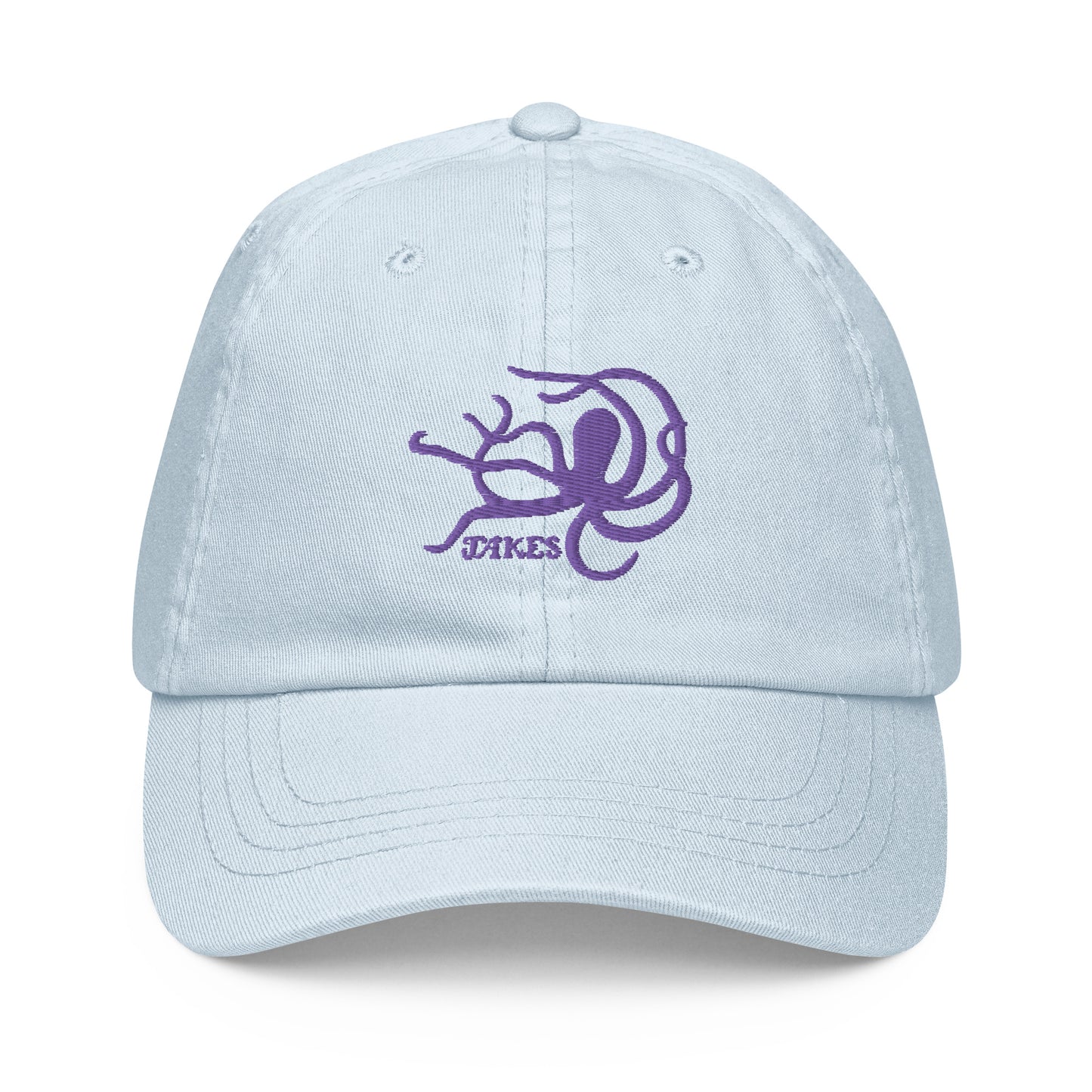 Jakes Purple Octopus Logo on Pastel Baseball Cap
