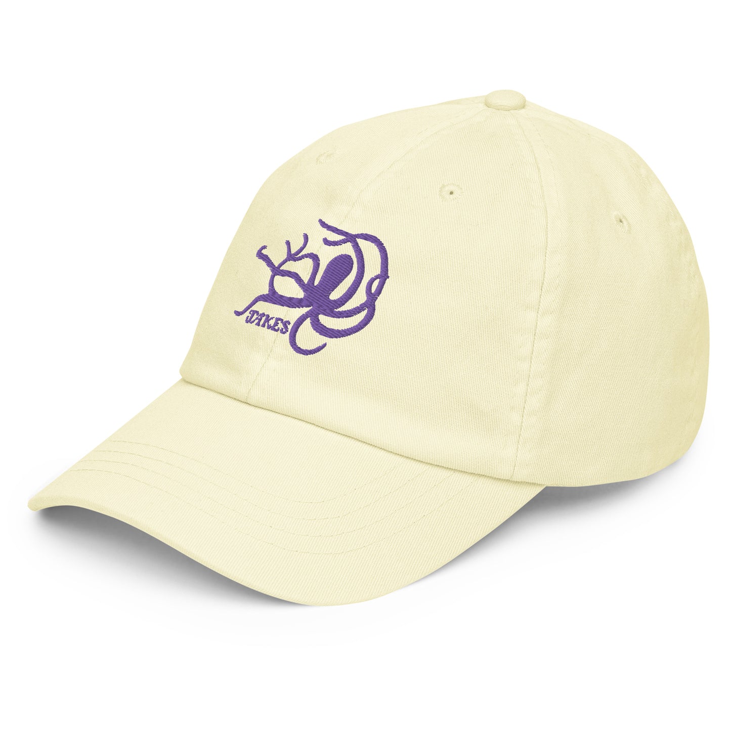 Jakes Purple Octopus Logo on Pastel Baseball Cap