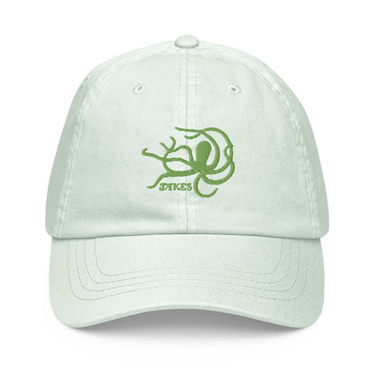 Jakes Kiwi Green Octopus Logo on Pastel Baseball Cap