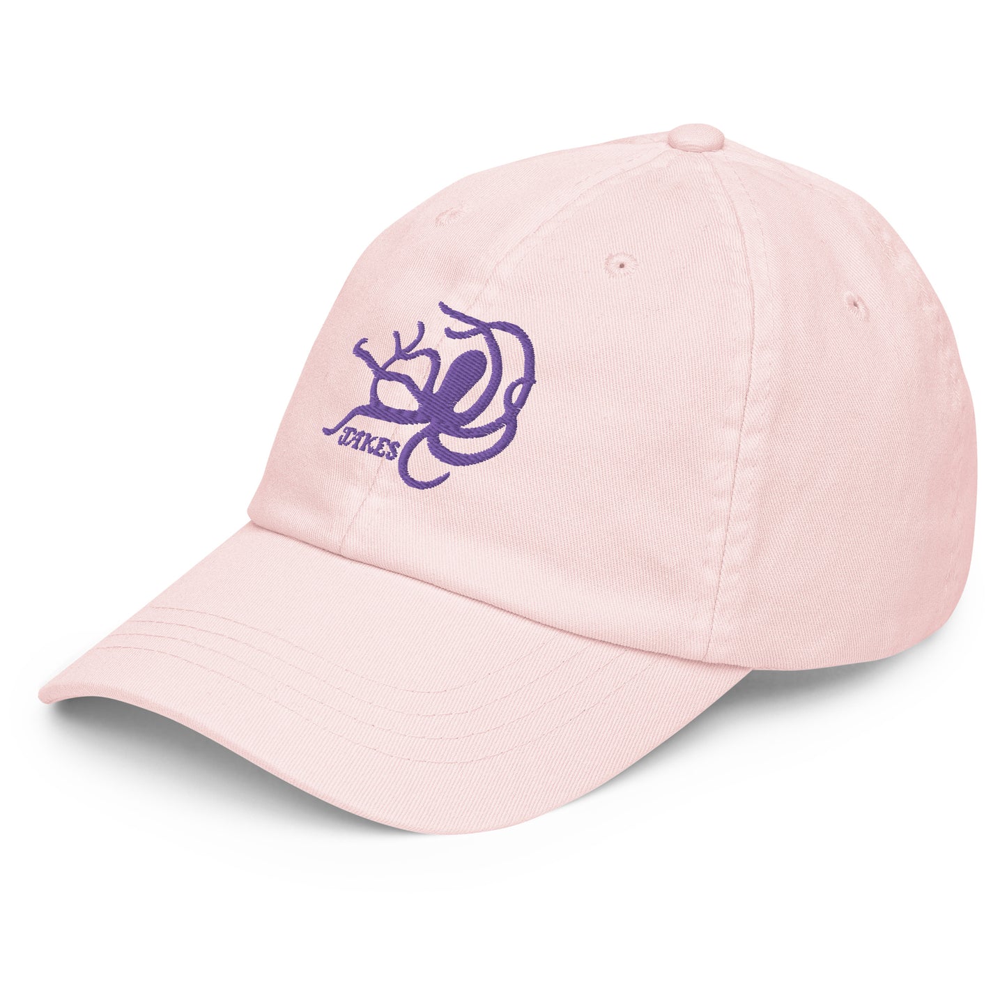 Jakes Purple Octopus Logo on Pastel Baseball Cap