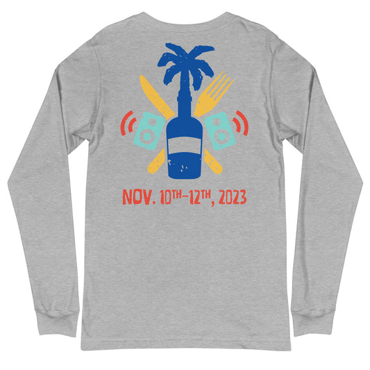 Treasure Beach Food, Rum & Reggae Festival Unisex, Two-Sided, Long Sleeve Tee