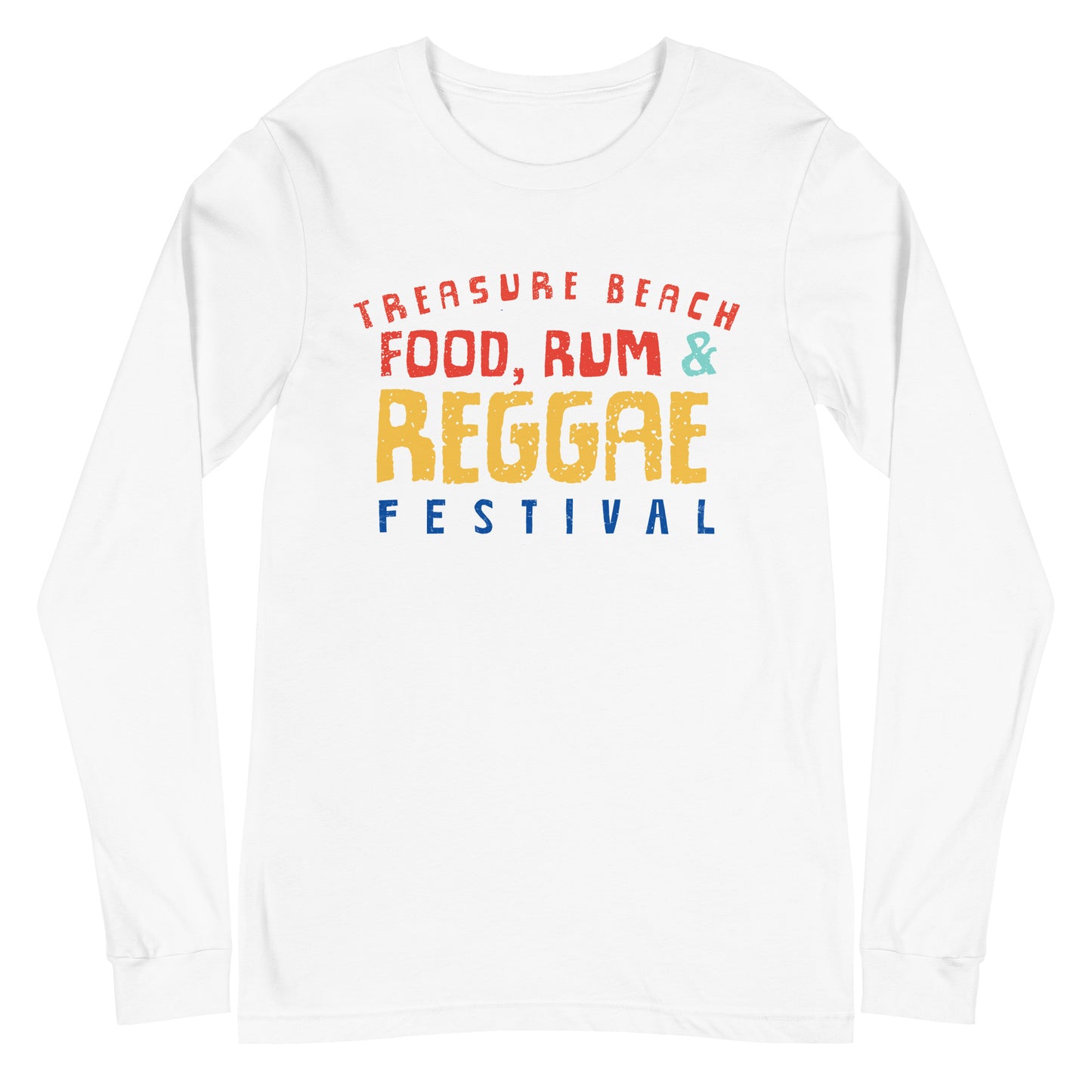 Treasure Beach Food, Rum & Reggae Festival Unisex, Two-Sided, Long Sleeve Tee