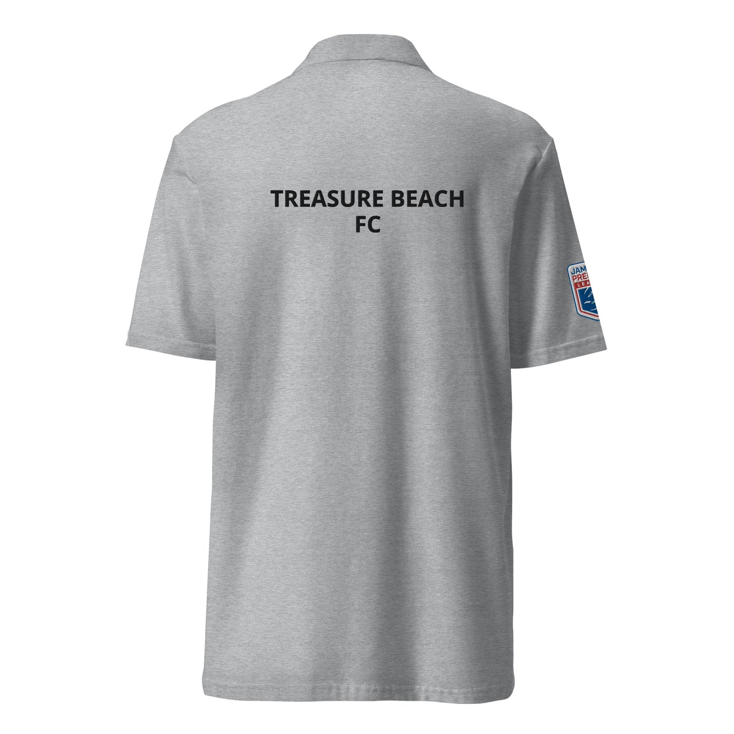 Treasure Beach FC Unisex Pique Polo Shirt with Club Name on Back