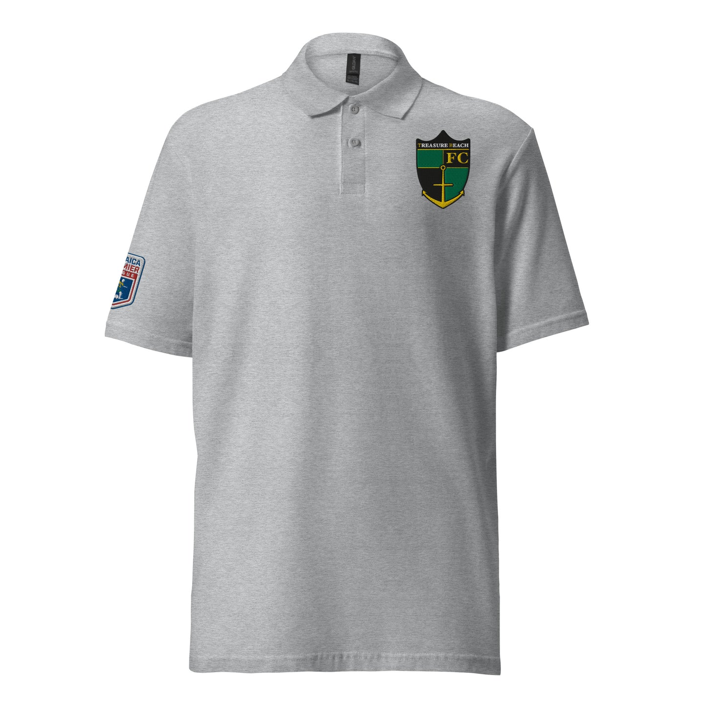 Treasure Beach FC Unisex Pique Polo Shirt with Club Name on Back