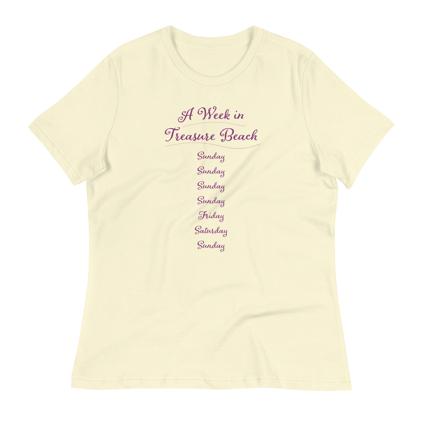 “A Week in Treasure Beach” Women's Relaxed T-Shirt