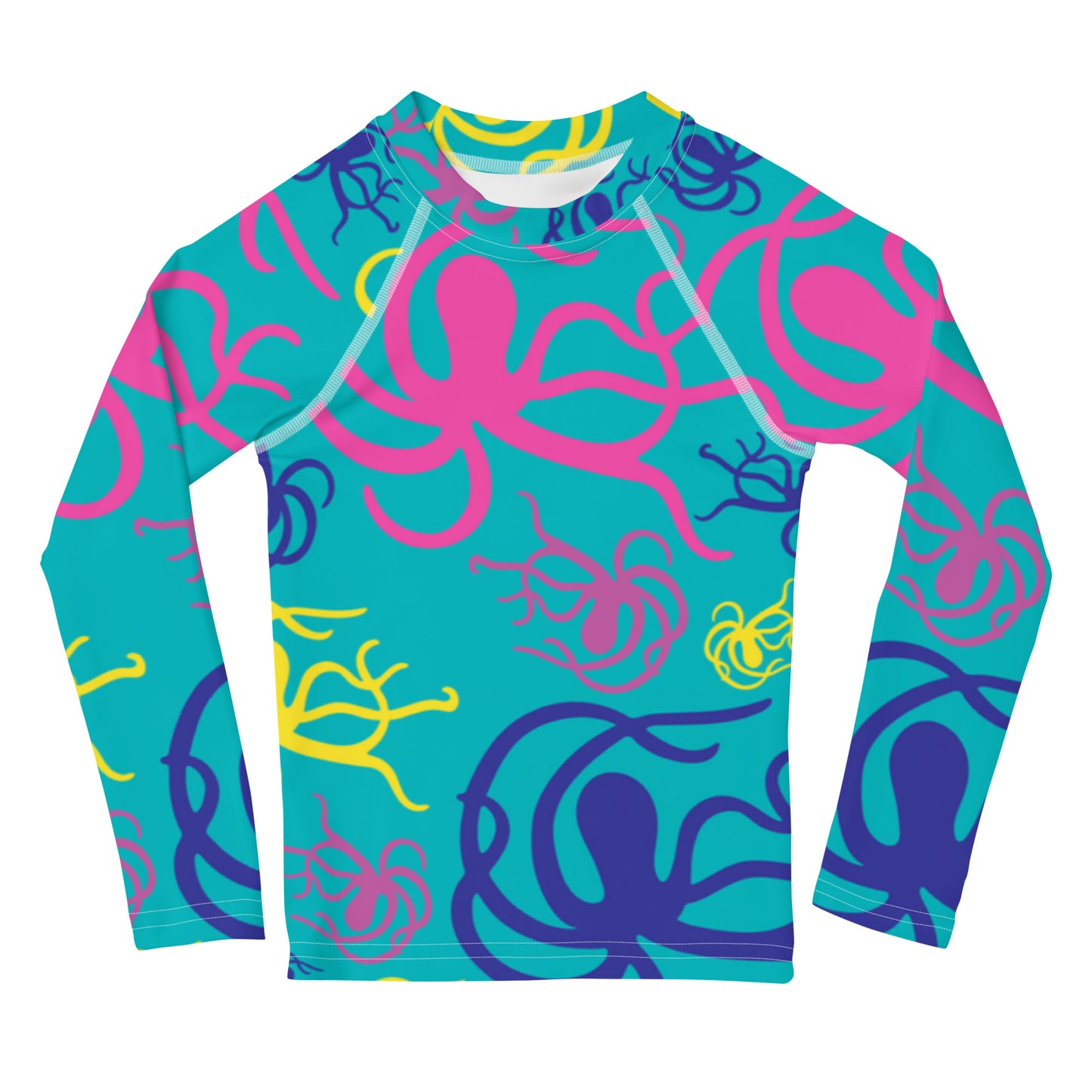 Jakes Octopus Print Kids’ Unisex Rash Guard
