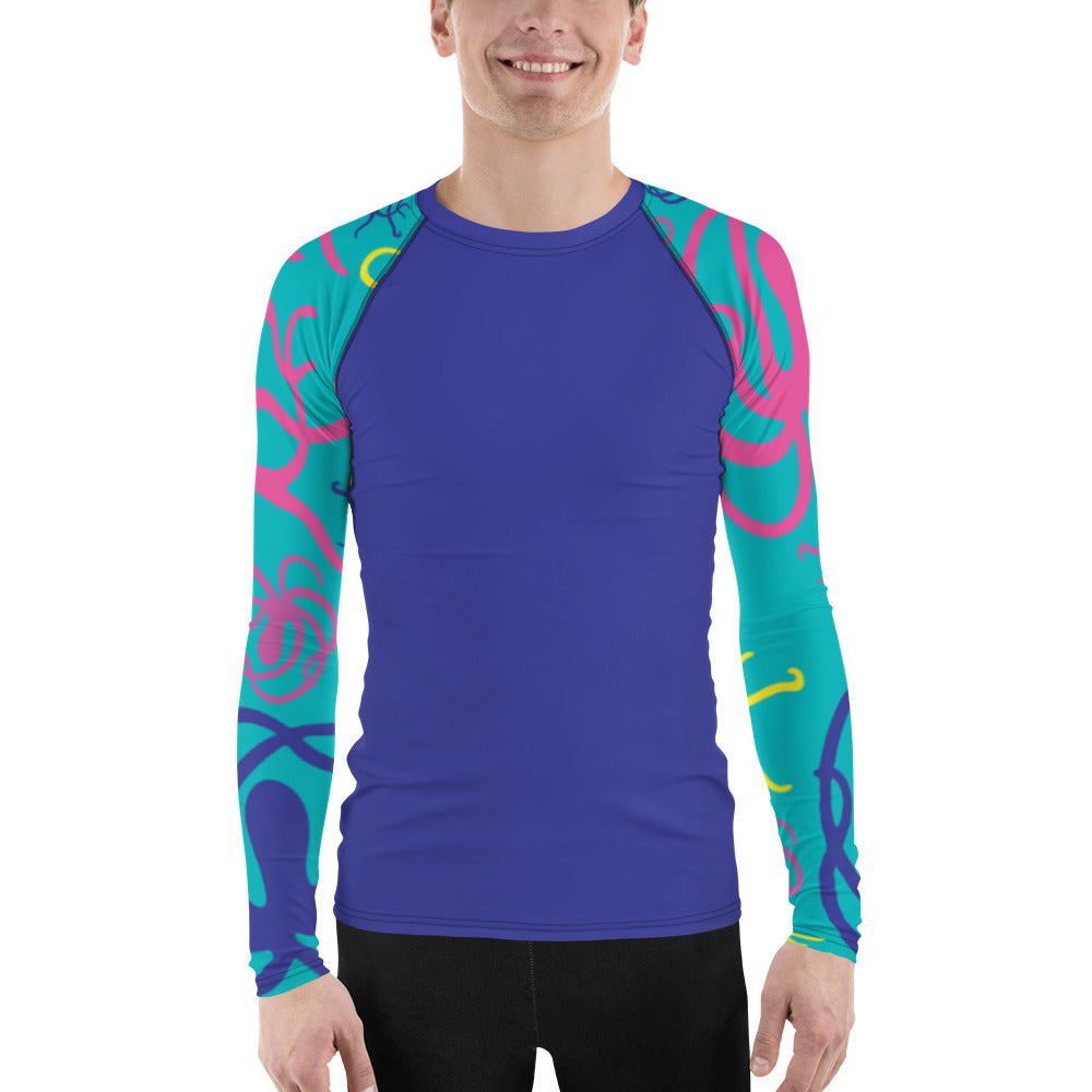 Jakes Octopus Print Men's Rash Guard