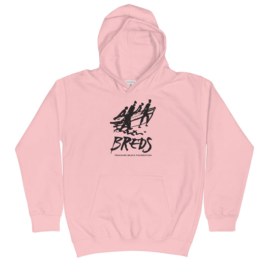 Breds Treasure Beach Foundation Kids’ Unisex Hoodie in Grey or Pink