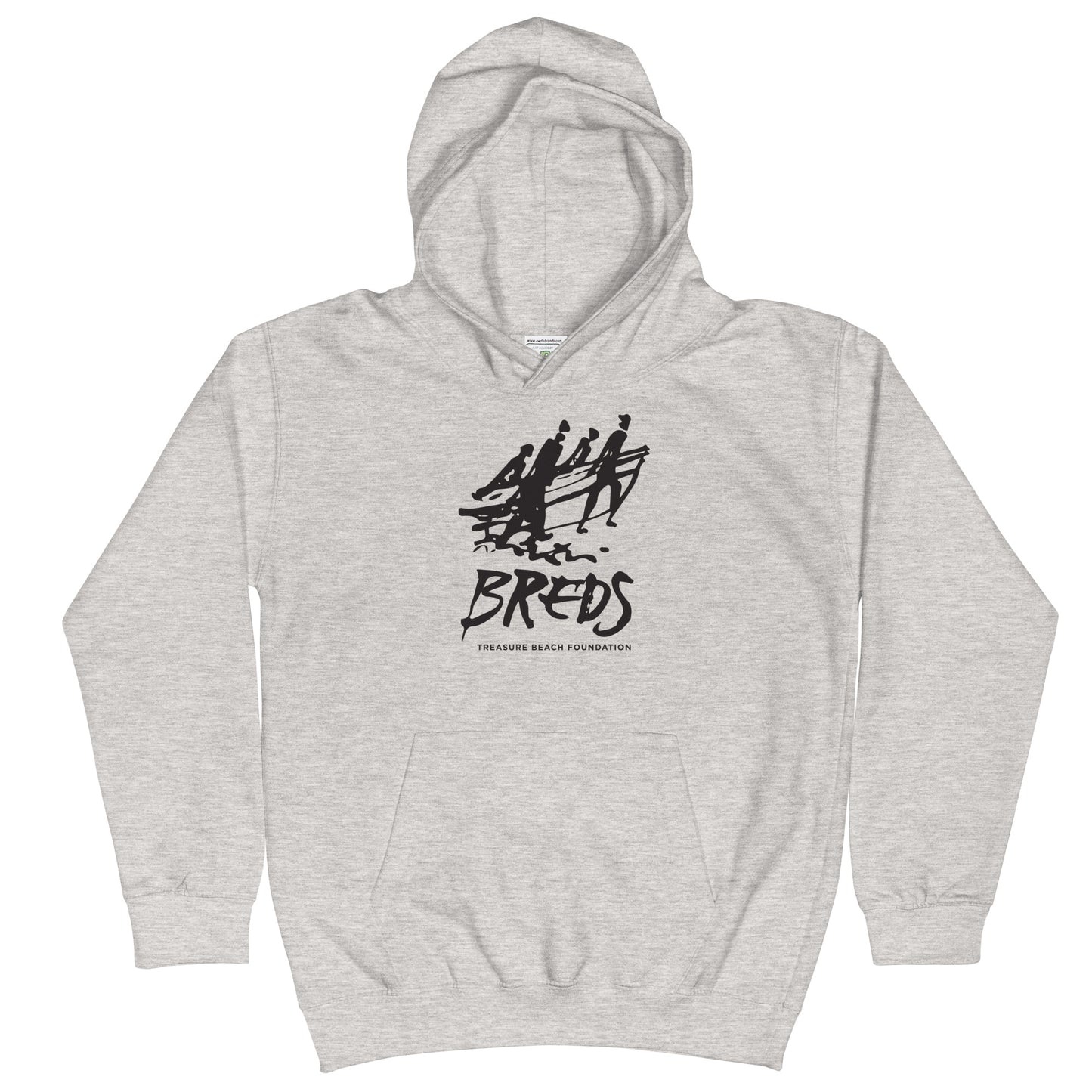 Breds Treasure Beach Foundation Kids’ Unisex Hoodie in Grey or Pink