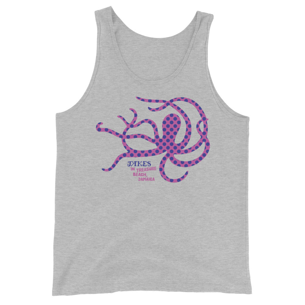 Jakes Purple Octopus Unisex Tank Top