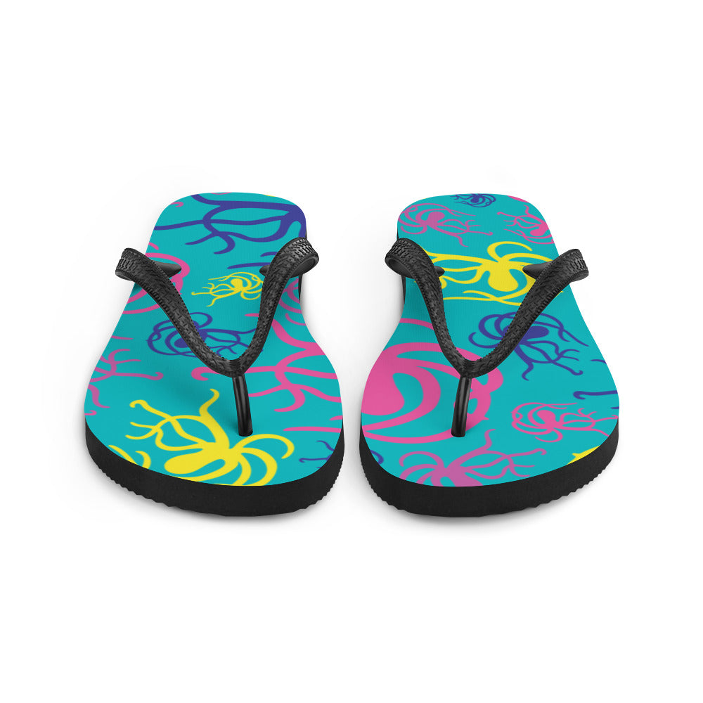 Jakes Octopus Print Flip-Flops