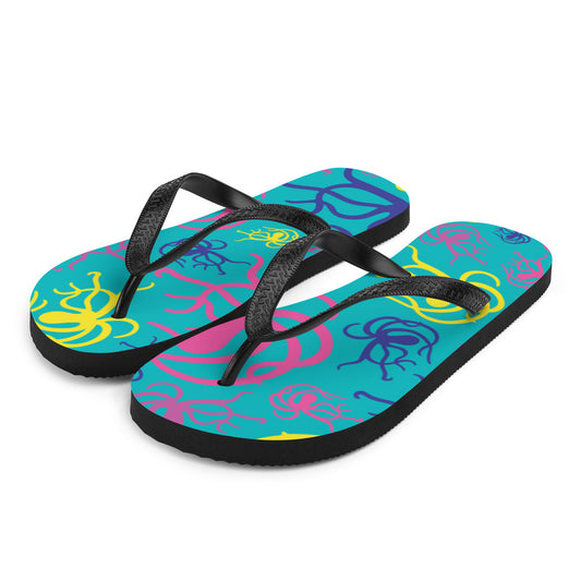 Jakes Octopus Print Flip-Flops