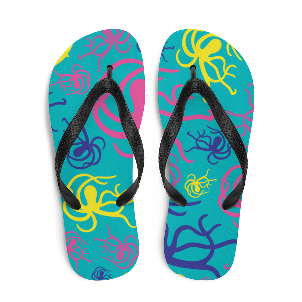 Jakes Octopus Print Flip-Flops