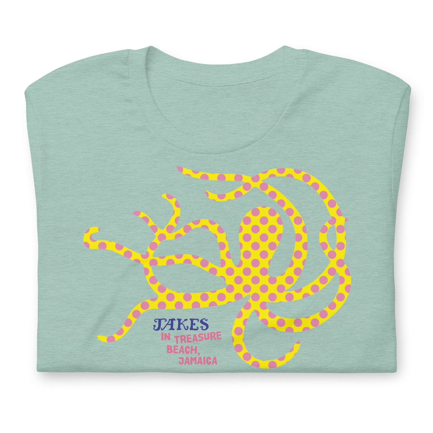 Jakes Yellow Octopus Unisex T-Shirt in Multiple Colors