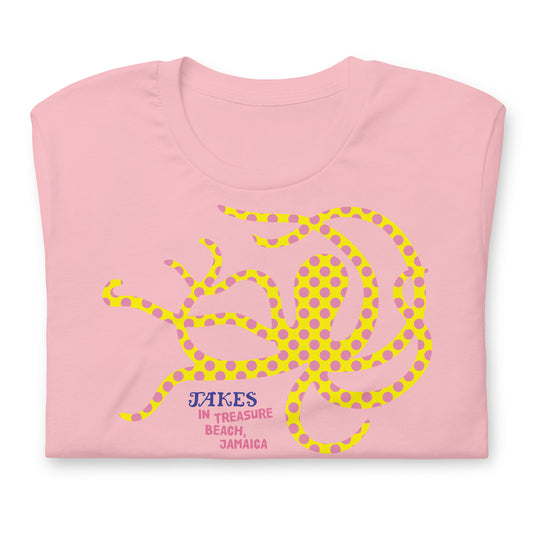 Jakes Yellow Octopus Unisex T-Shirt in Multiple Colors