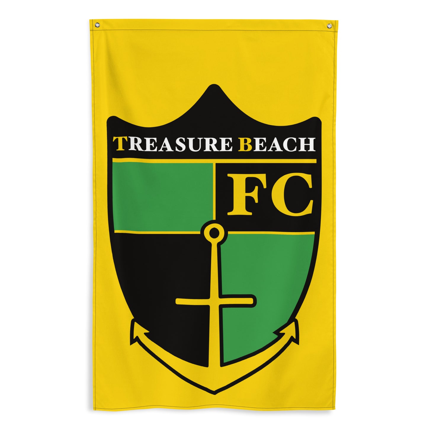 Treasure Beach FC Shield One-Sided Team Support Flag