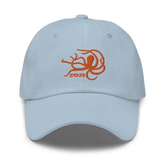 Jakes Orange Octopus Logo Baseball Cap