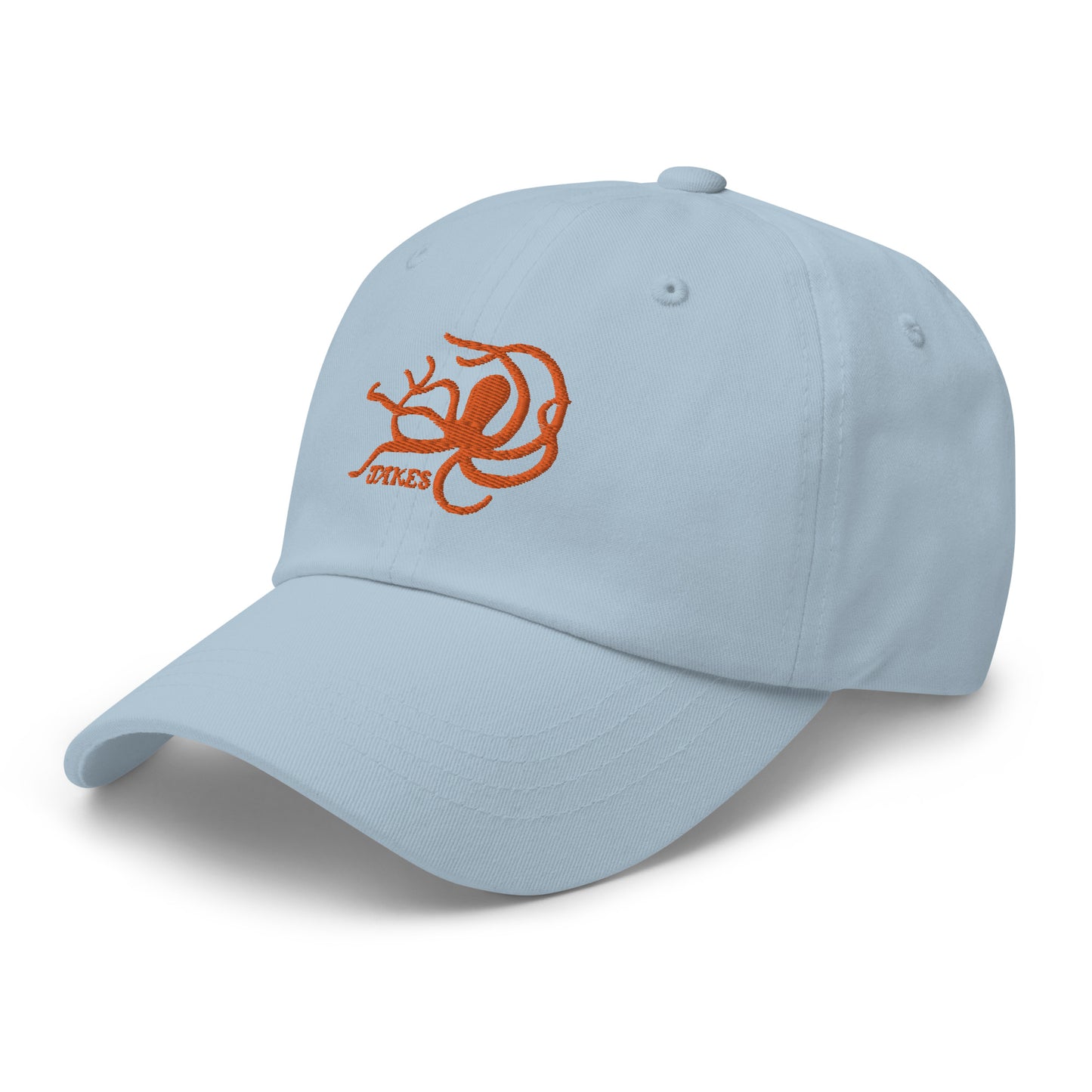Jakes Orange Octopus Logo Baseball Cap