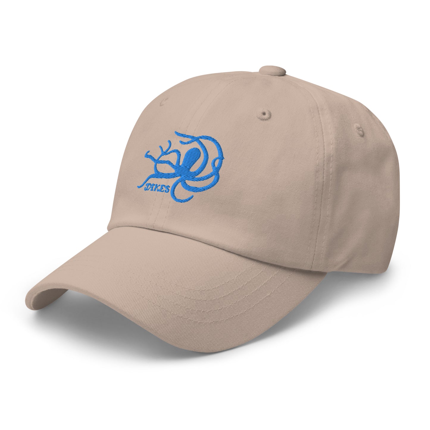 Jakes Aqua / Blue Teal Octopus Logo Baseball Cap