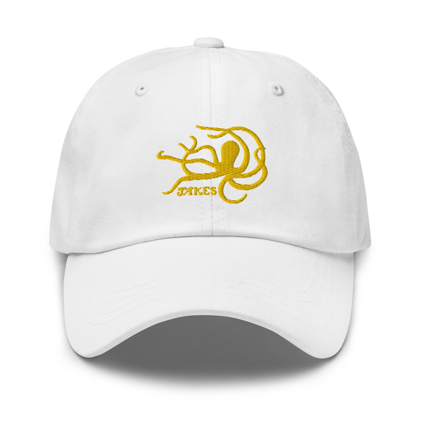 Jakes Yellow Gold Octopus Logo Baseball Cap