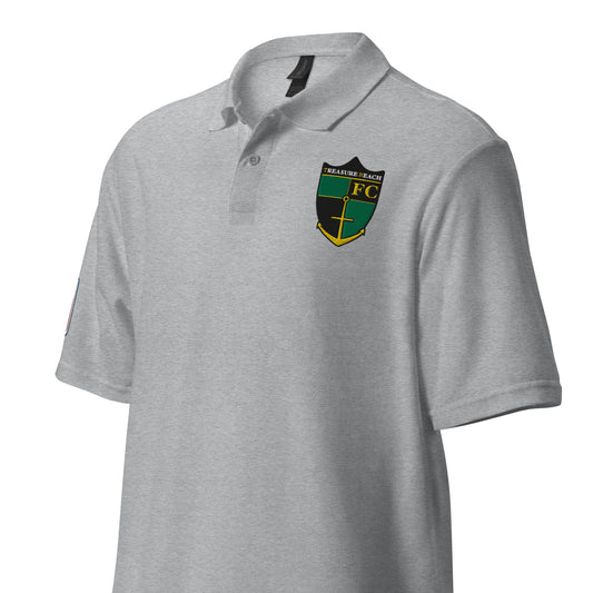 Treasure Beach FC Unisex Pique Polo Shirt with Club Name on Back