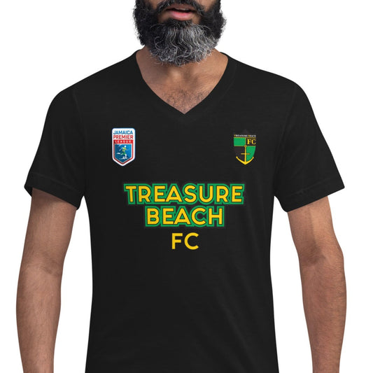 Treasure Beach FC Unisex Short Sleeve V-Neck T-Shirt