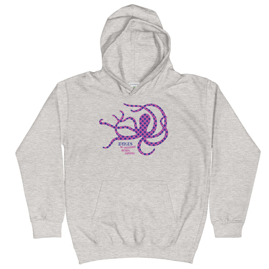 Jakes Purple Octopus Kids’ Hoodie
