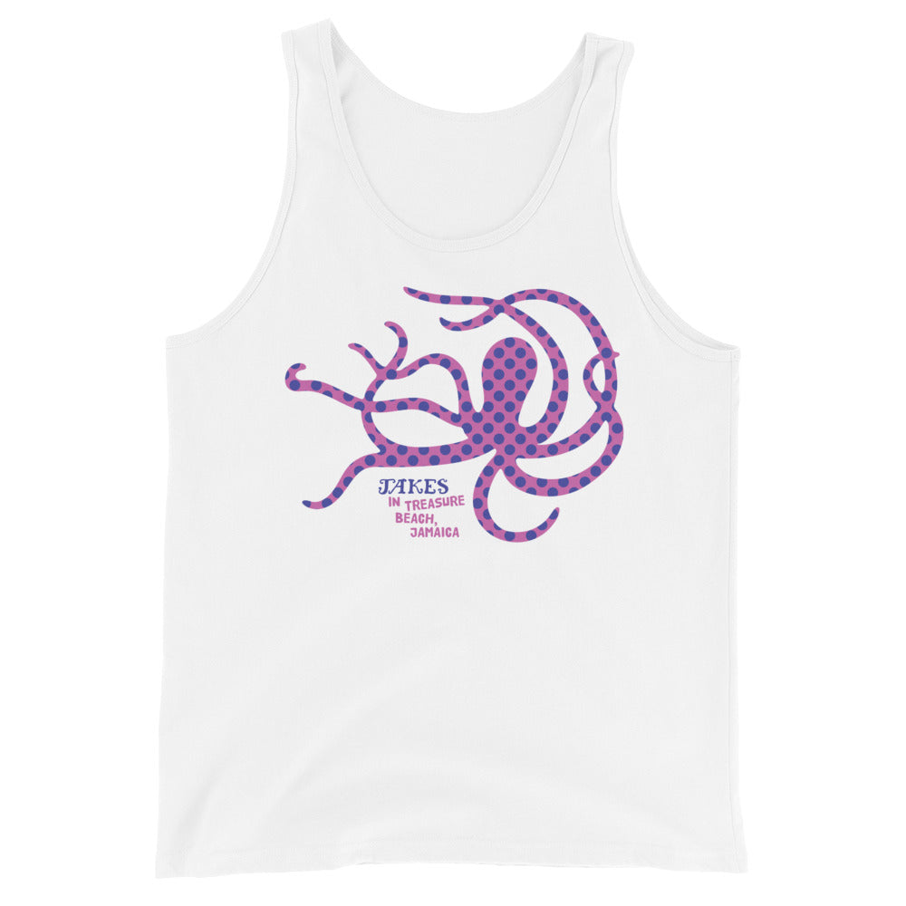 Jakes Purple Octopus Unisex Tank Top