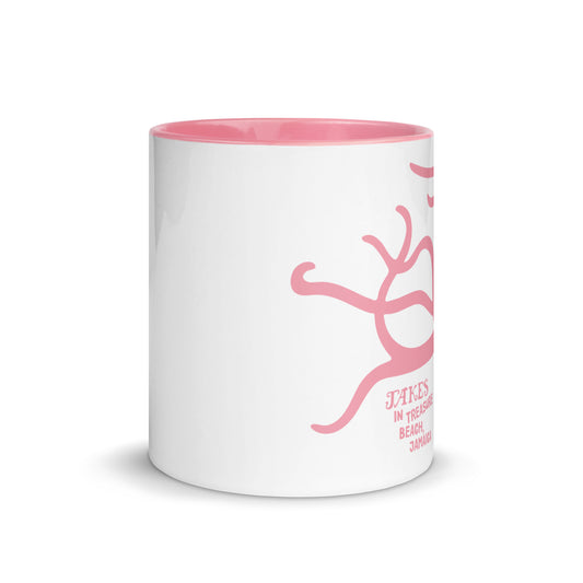 Jakes Octopus Pink + White Mug